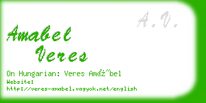 amabel veres business card